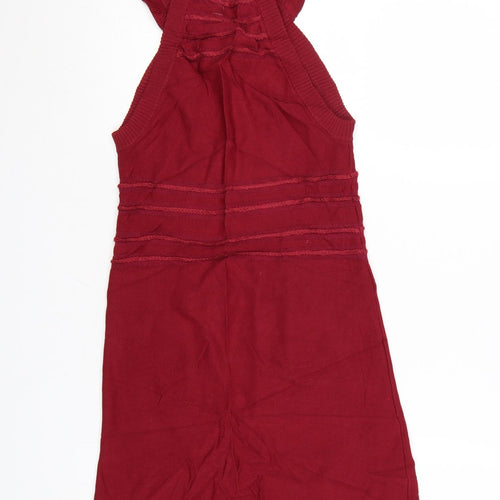 For Love & Lemons Red Knit Bodycon Sleeveless Women's Dress M