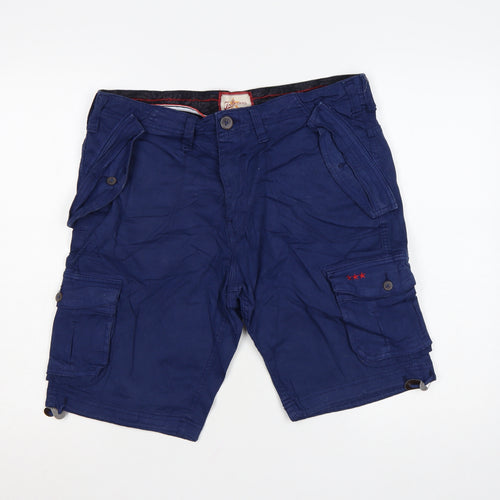 Joe Browns Men's Blue 32R Cargo Shorts Cotton Casual Pockets