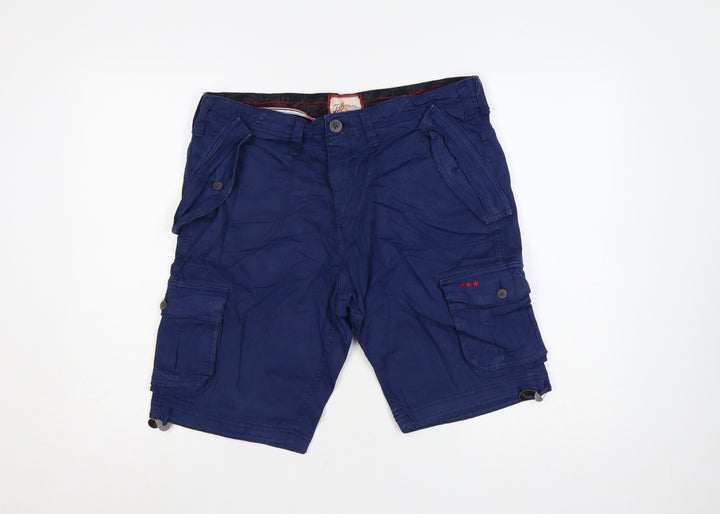 Joe Browns Men's Blue 32R Cargo Shorts Cotton Casual Pockets