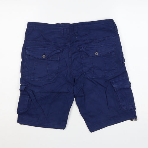 Joe Browns Men's Blue 32R Cargo Shorts Cotton Casual Pockets
