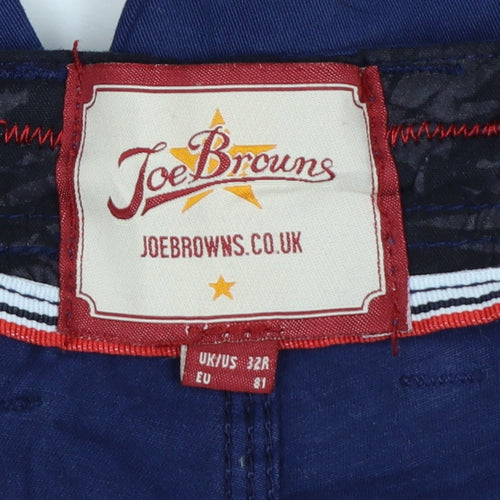 Joe Browns Men's Blue 32R Cargo Shorts Cotton Casual Pockets