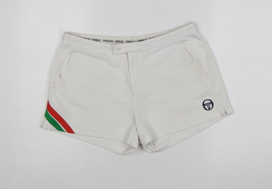 Sergio Tacchini Women's White XL Sports Tennis Shorts