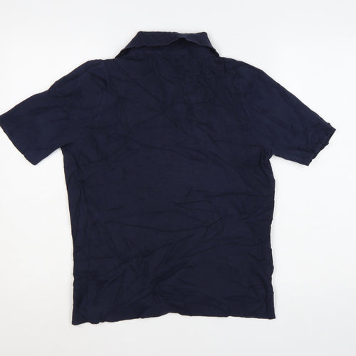 Marks and Spencer Women's Blue Collared Polo Top Size L