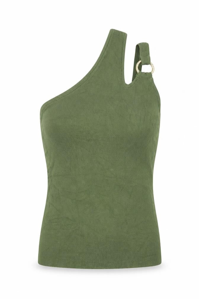 Next Women’s Green One Shoulder Knit Tank Top XS