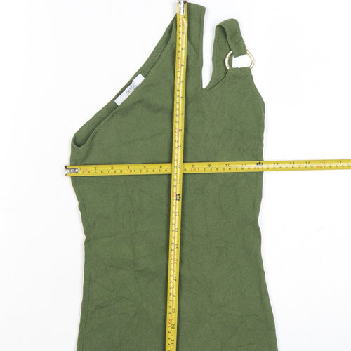 Next Women’s Green One Shoulder Knit Tank Top XS