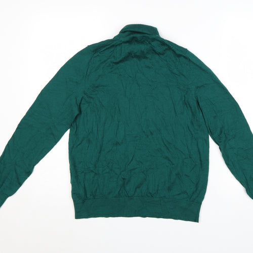 Marks and Spencer Women’s Green Merino Wool Roll Neck Jumper Size 12