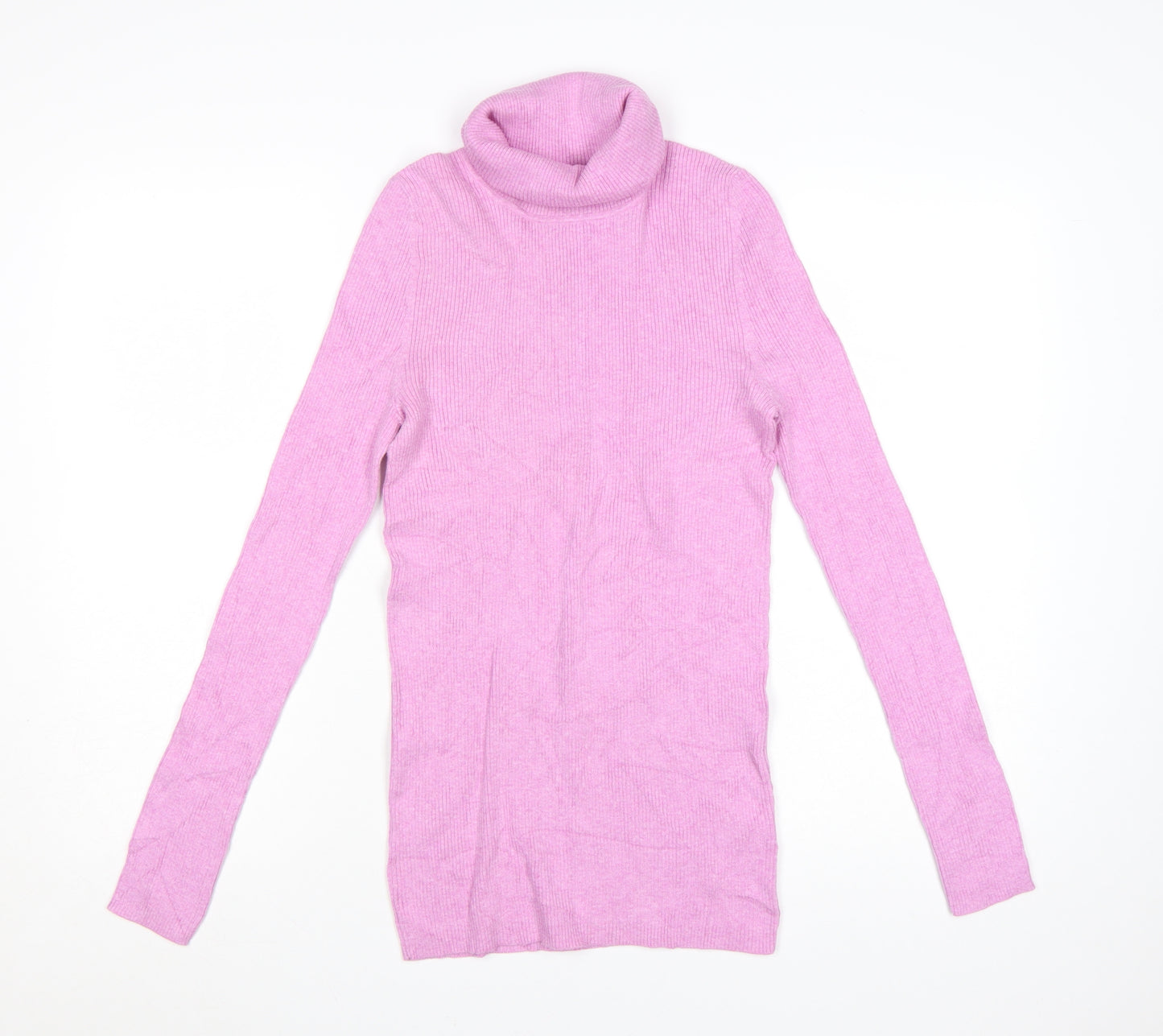 Gap Women’s Pink Roll Neck Cotton Knit Jumper Size M