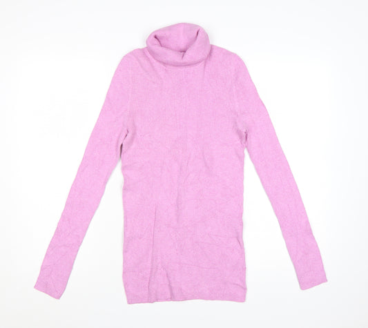 Gap Women’s Pink Roll Neck Cotton Knit Jumper Size M