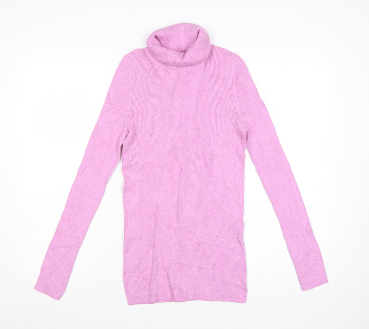 Gap Women’s Pink Roll Neck Cotton Knit Jumper Size M