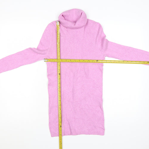 Gap Women’s Pink Roll Neck Cotton Knit Jumper Size M