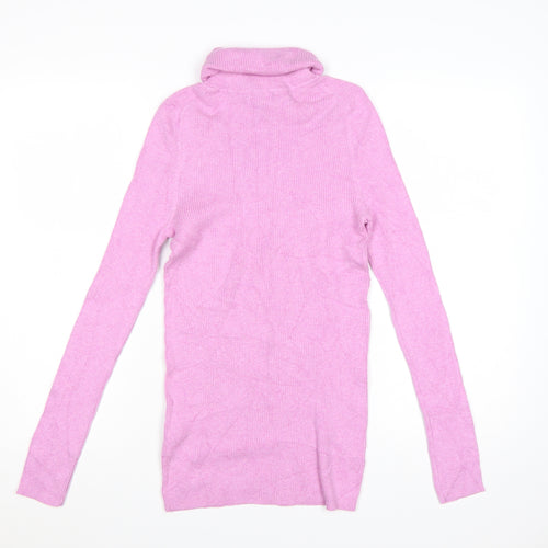 Gap Women’s Pink Roll Neck Cotton Knit Jumper Size M