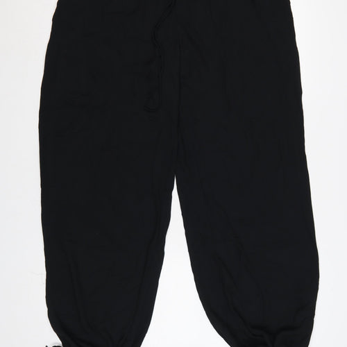 Marks and Spencer Womens Black Size 14 Relaxed Fit Jogger Trousers