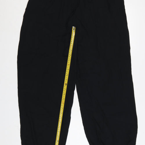 Marks and Spencer Womens Black Size 14 Relaxed Fit Jogger Trousers