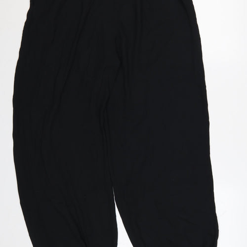 Marks and Spencer Womens Black Size 14 Relaxed Fit Jogger Trousers