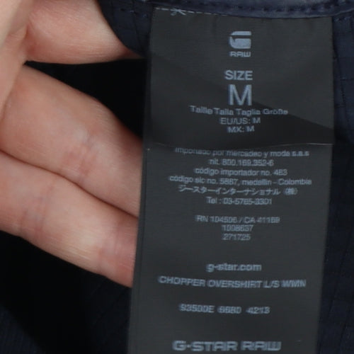 G-Star RAW Men’s Blue Chopper Lined Zip Jacket Size M