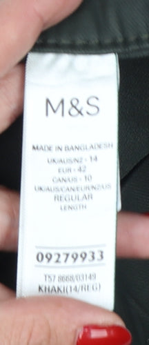 Marks and Spencer Women’s Khaki Green Size 14 Ankle Leggings