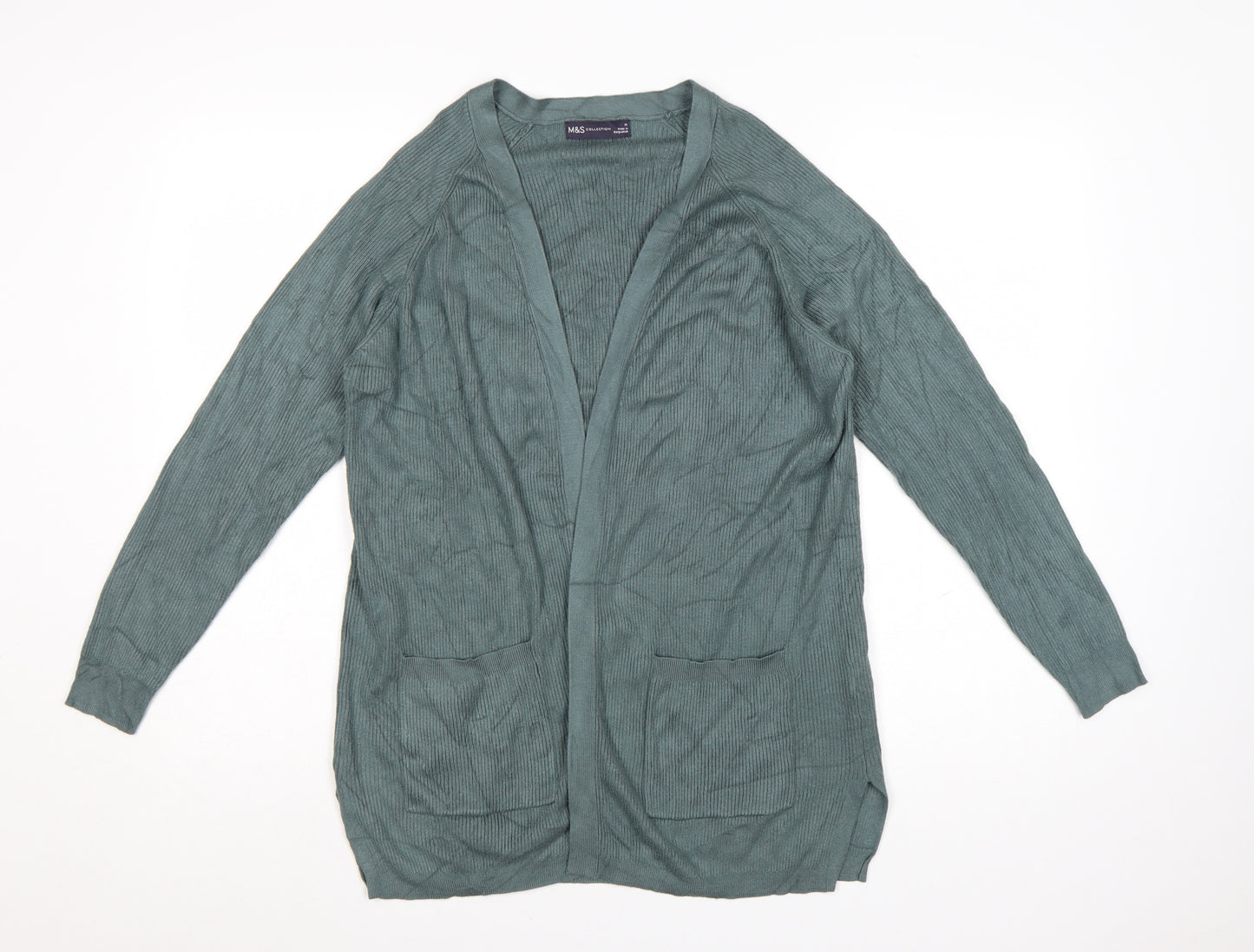 Marks and Spencer Women’s Green Medium Lightweight Open Knit Cardigan