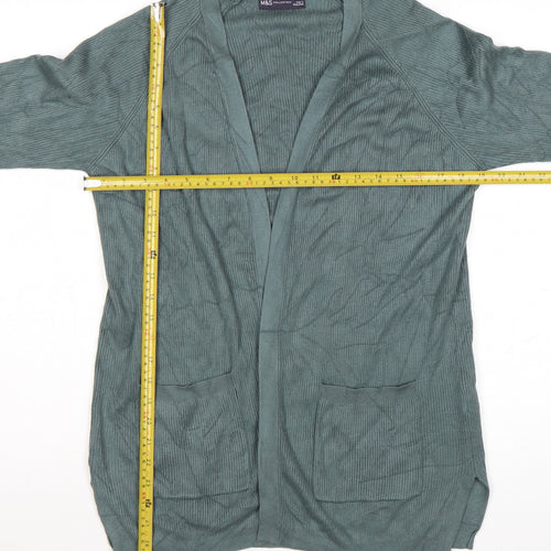 Marks and Spencer Women’s Green Medium Lightweight Open Knit Cardigan