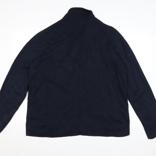 Marks and Spencer Men's Blue 2XL Cotton Modal Cardigan