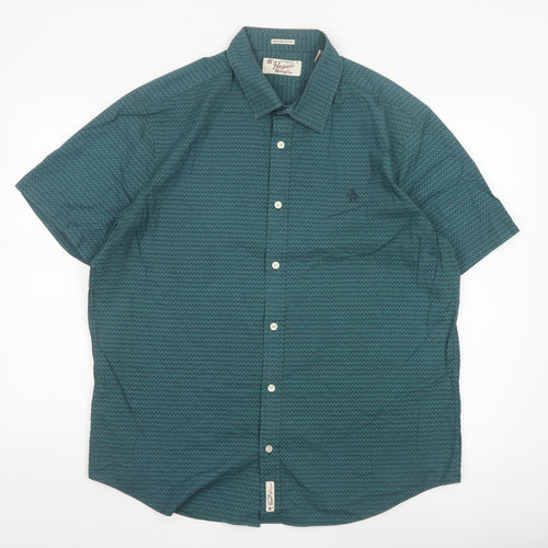 Original Penguin by Munsingwear Men’s Green Short Sleeve Slim Fit Shirt XL