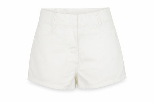 Marks and Spencer Women's White Chino Lace-Up Shorts Size S