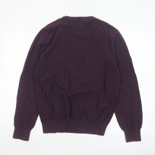 Ben Sherman Men's Purple Cotton Crew Neck Jumper XL