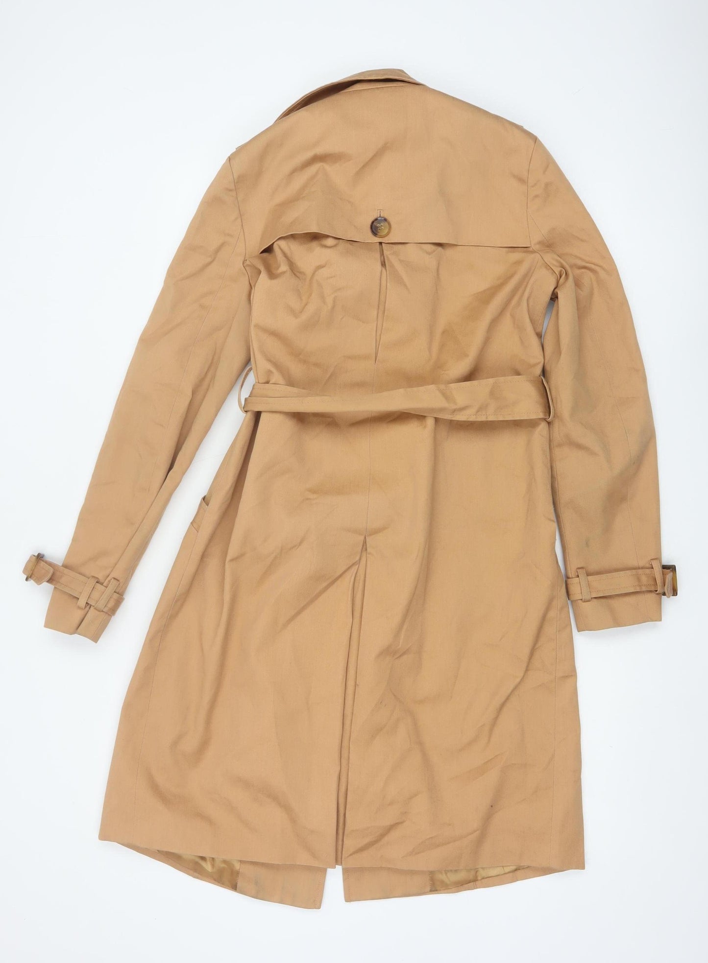 ASOS Women’s Beige Trench Coat Size 8 Belted Classic Mid-Length