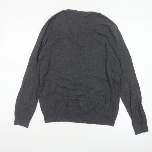 Warehouse Womens Grey NOIR Cotton Pullover Jumper Size 12