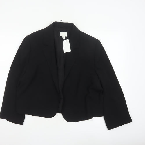 H&M Women’s Black XL Regular Fit Tailored Blazer