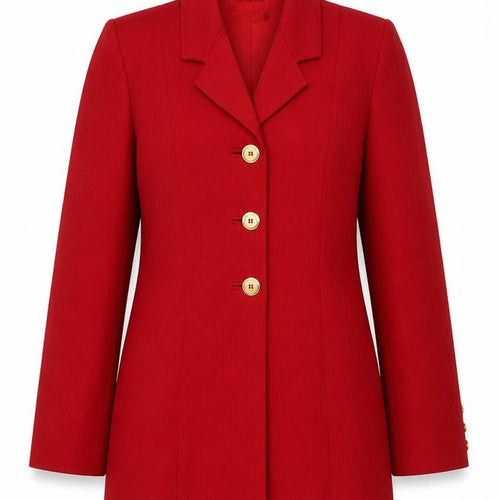 Viyella Women Red Wool Blend Tailored Blazer UK 10