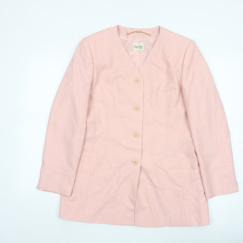 Viyella Petite Pink Blazer Womens UK 12 Classic Tailored Jacket