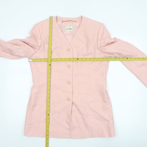 Viyella Petite Pink Blazer Womens UK 12 Classic Tailored Jacket