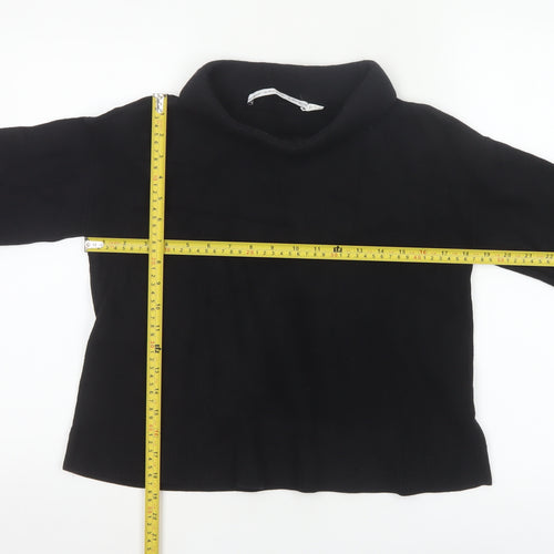 & Other Stories Women Black Roll Neck Wool Cotton Jumper Size 12