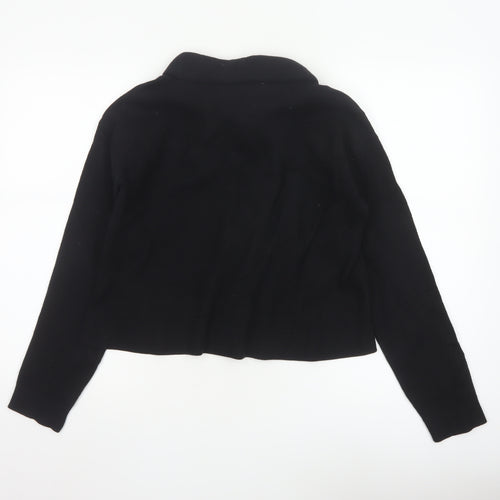 & Other Stories Women Black Roll Neck Wool Cotton Jumper Size 12