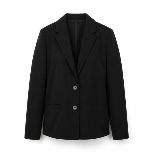 JDY Women's Black Small Classic Two-Button Blazer Jacket