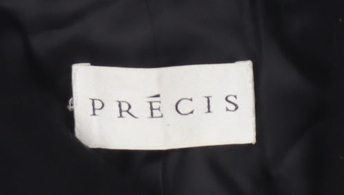 Precis Womens Black Wool Cashmere Pea Coat Size 10