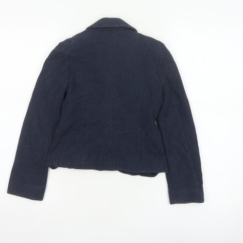 Joules Girls Blue Cotton Blazer Jacket 7-8 Years Classic Lined Style