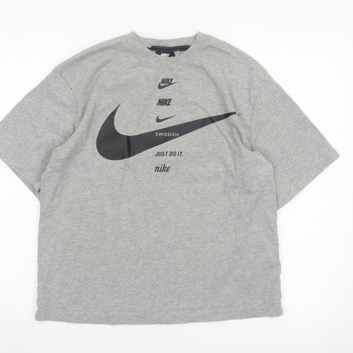 Nike Women’s Grey XS Relaxed Fit Cotton Sports T-Shirt
