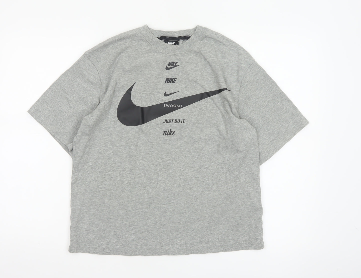 Nike Women’s Grey XS Relaxed Fit Cotton Sports T-Shirt