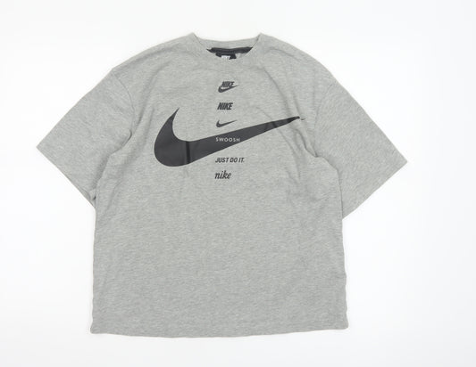 Nike Women’s Grey XS Relaxed Fit Cotton Sports T-Shirt