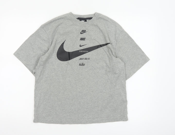 Nike Women’s Grey XS Relaxed Fit Cotton Sports T-Shirt