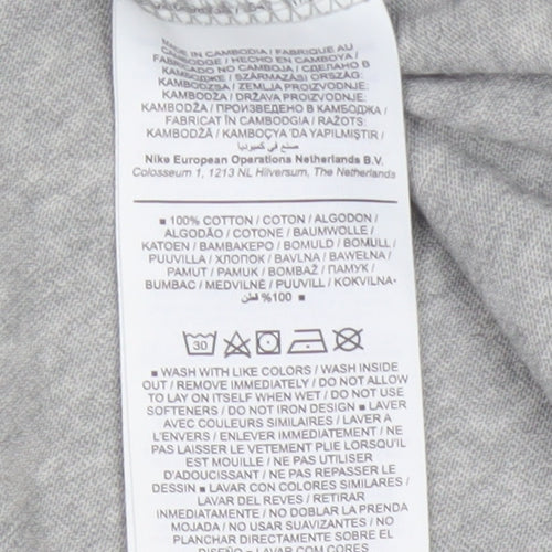 Nike Women’s Grey XS Relaxed Fit Cotton Sports T-Shirt