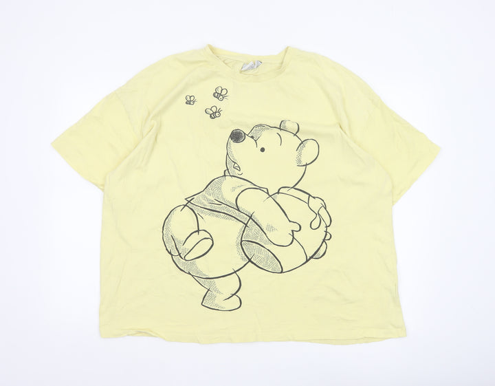 Primark Disney Winnie the Pooh Women’s Yellow XL Relaxed Fit T-Shirt
