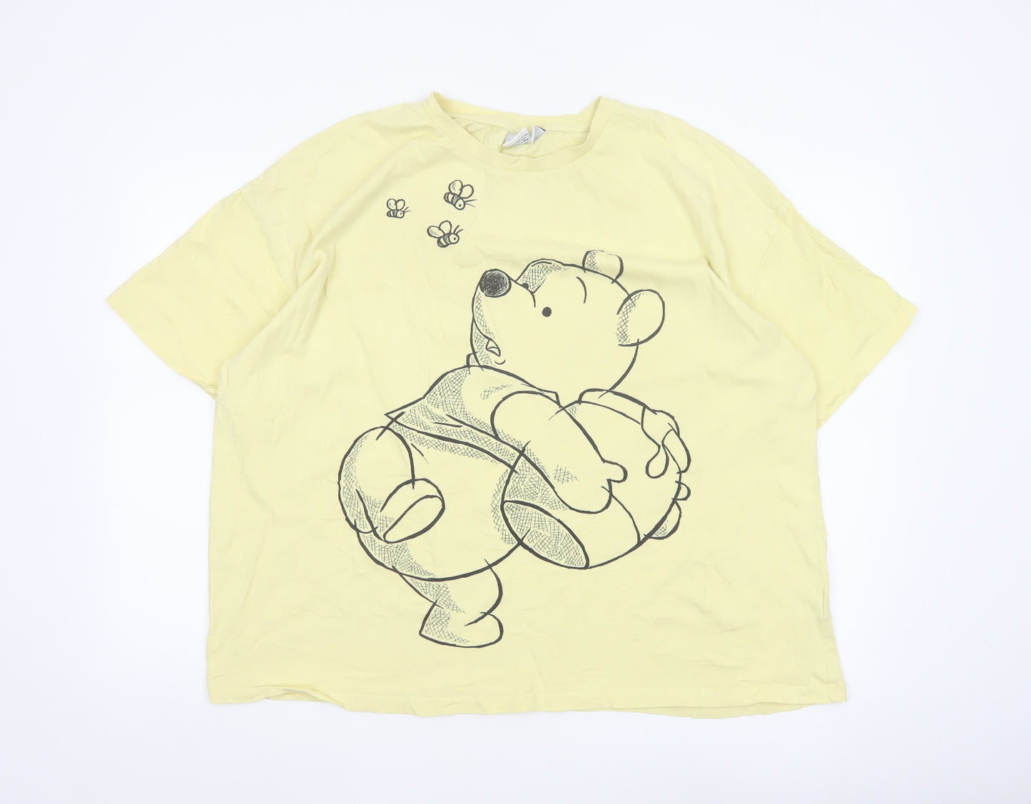 Primark Disney Winnie the Pooh Women’s Yellow XL Relaxed Fit T-Shirt