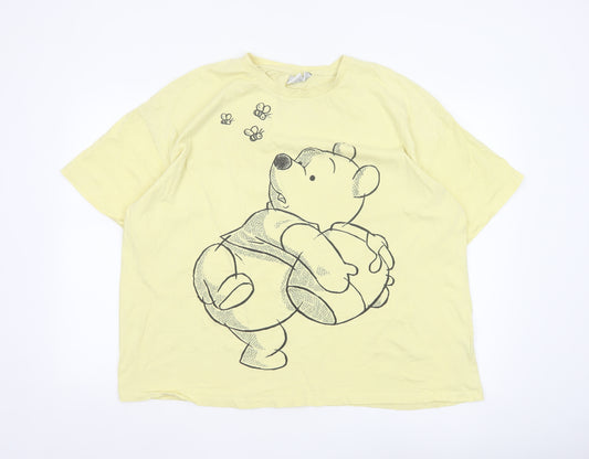 Primark Disney Winnie the Pooh Women’s Yellow XL Relaxed Fit T-Shirt