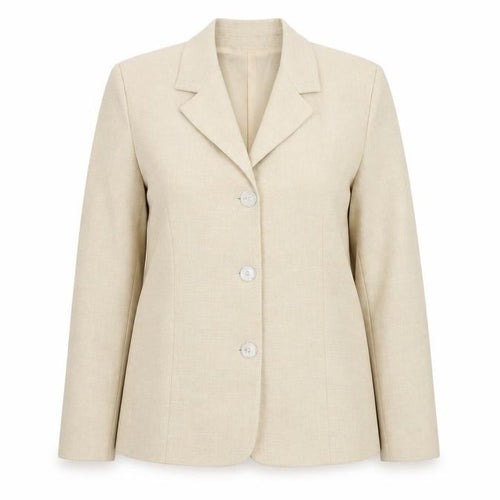 Saloos Collection Women's Beige Size 14 Classic Blazer Suit Jacket