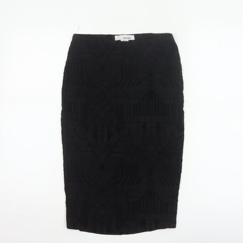 Sans Souci Women's Black Geometric Pencil Skirt Size S