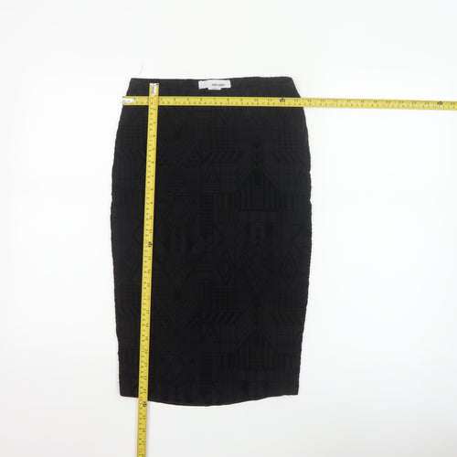 Sans Souci Women's Black Geometric Pencil Skirt Size S