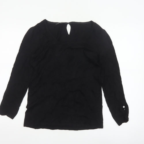 Laura Ashley Women's Black Viscose Knit Pullover Jumper UK 12