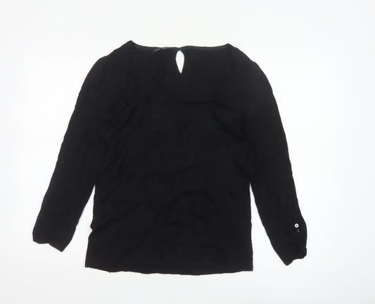 Laura Ashley Women's Black Viscose Knit Pullover Jumper UK 12